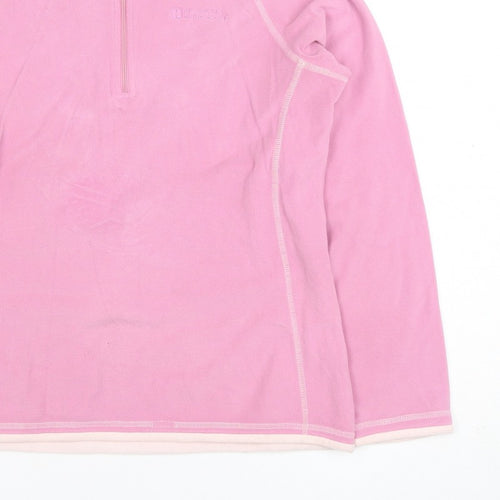 Mountain Warehouse Women Pink UK 12 1/2 Zip Fleece Sweatshirt