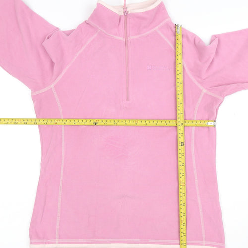 Mountain Warehouse Women Pink UK 12 1/2 Zip Fleece Sweatshirt