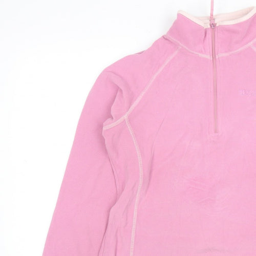 Mountain Warehouse Women Pink UK 12 1/2 Zip Fleece Sweatshirt