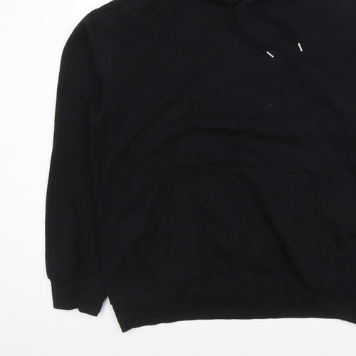 H&M Women’s Black L Loose Fit Pullover Hoodie Drawstring Pocket