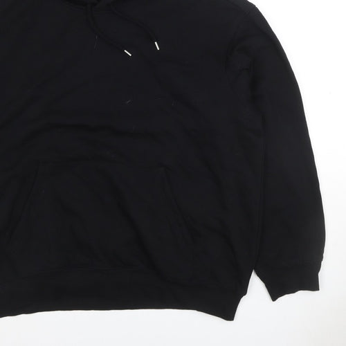 H&M Women’s Black L Loose Fit Pullover Hoodie Drawstring Pocket