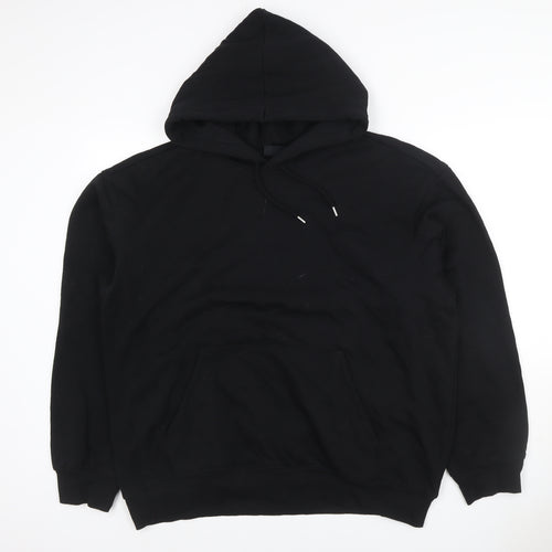 H&M Women’s Black L Loose Fit Pullover Hoodie Drawstring Pocket
