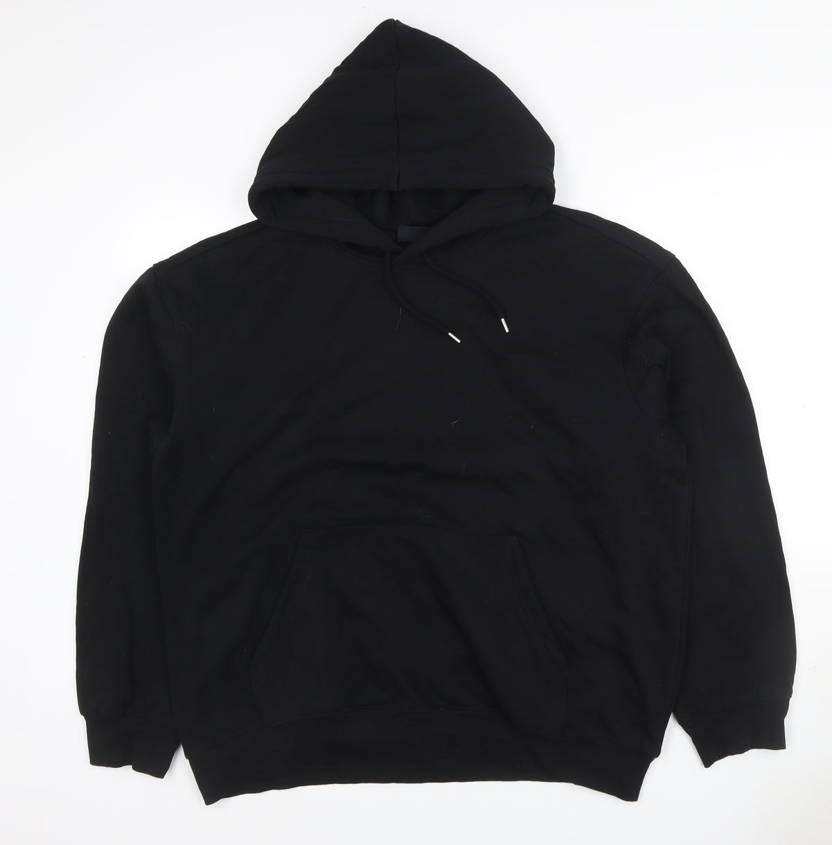 H&M Women’s Black L Loose Fit Pullover Hoodie Drawstring Pocket
