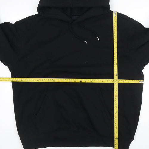 H&M Women’s Black L Loose Fit Pullover Hoodie Drawstring Pocket