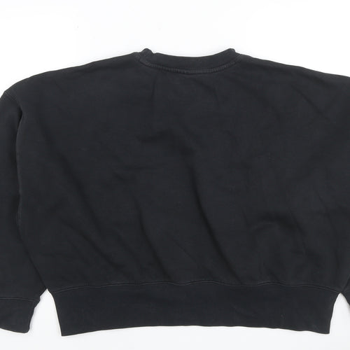 Adidas Women’s Black UK 12 Trefoil Logo Crew Neck Sweatshirt