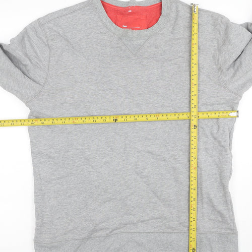Gap Men’s Grey M Crew Neck Pullover Cotton Sweatshirt Classic