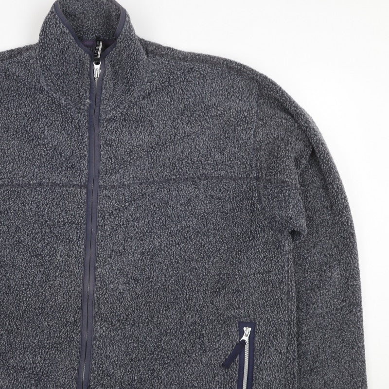 Linea Men’s Grey XL Fleece Full Zip Stand-Up Collar Jacket