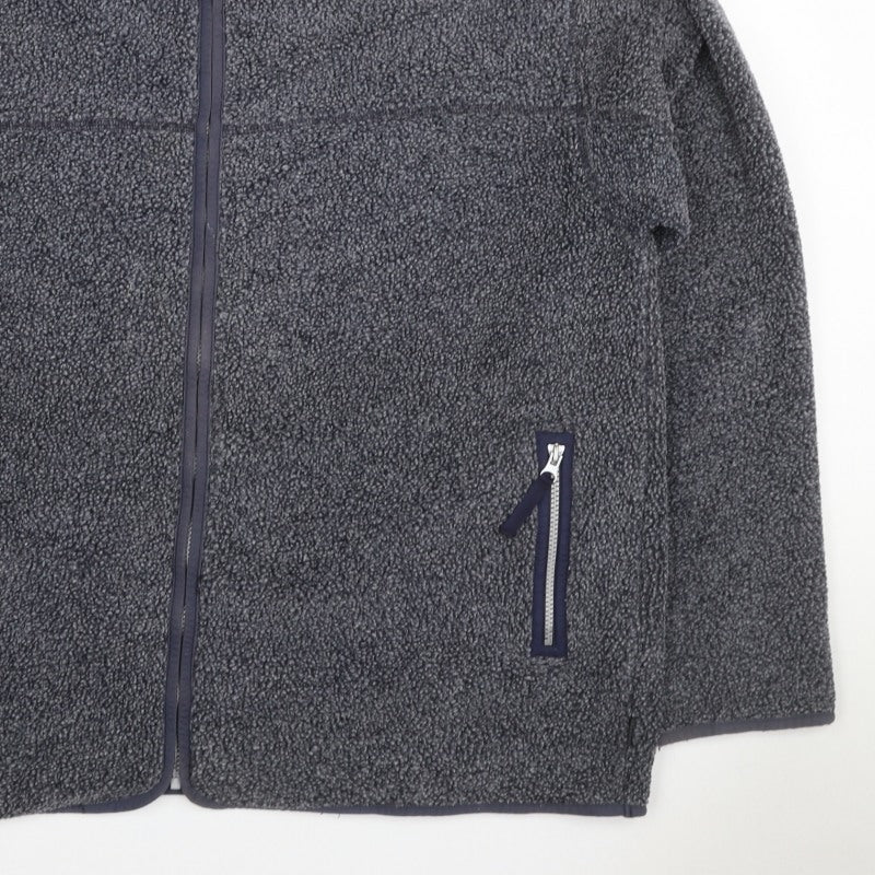 Linea Men’s Grey XL Fleece Full Zip Stand-Up Collar Jacket