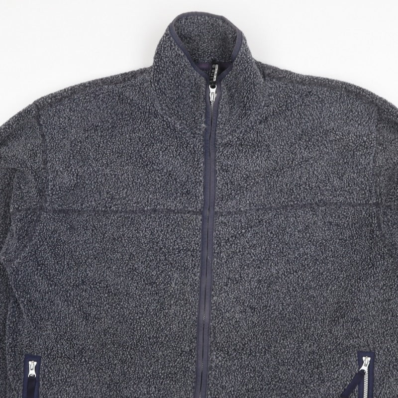 Linea Men’s Grey XL Fleece Full Zip Stand-Up Collar Jacket