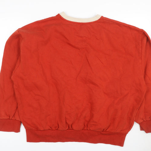 Zara Women Red USA 86 Logo Pullover Sweatshirt L