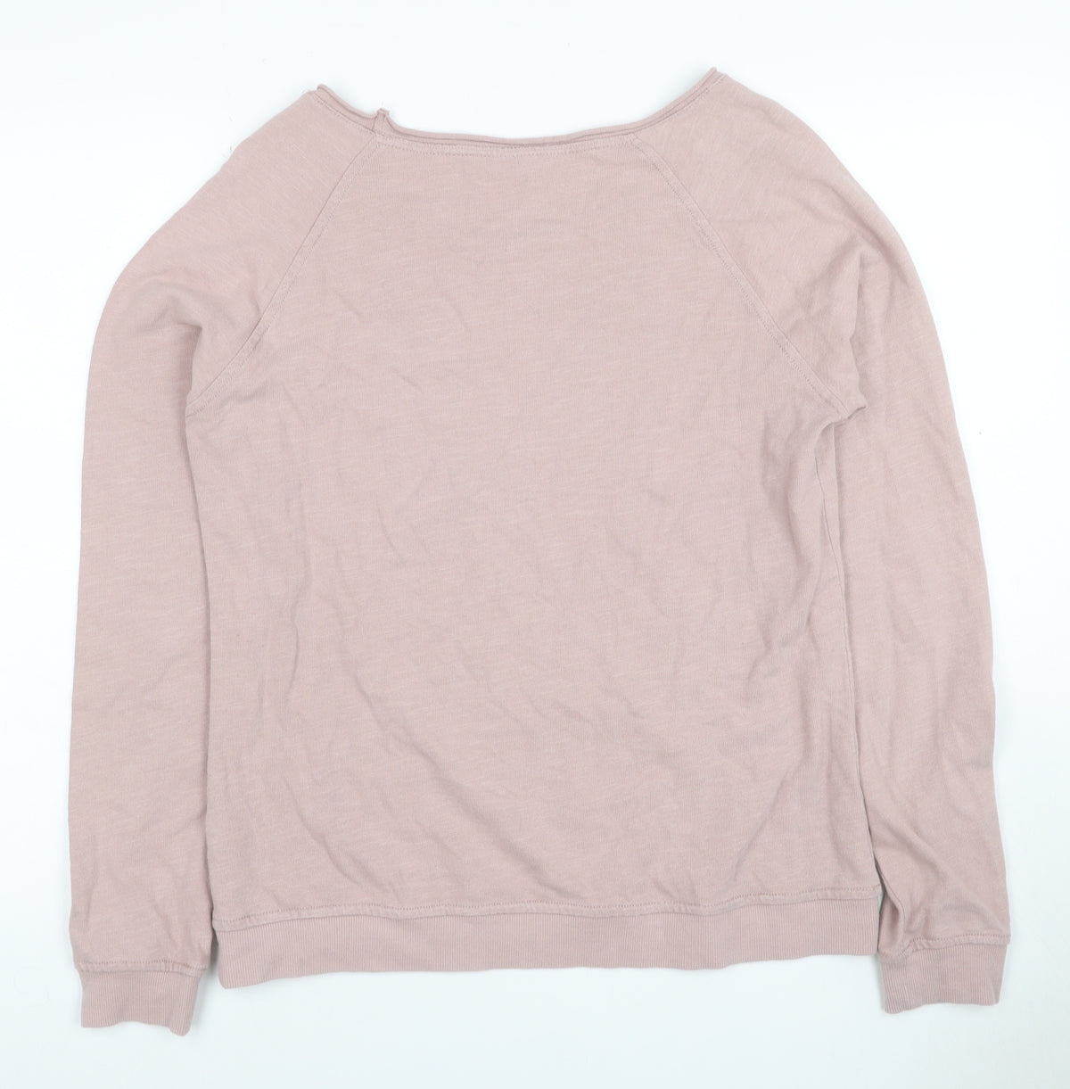 One Look Women’s Pink UK 12 Rhinestone Pullover Sweatshirt
