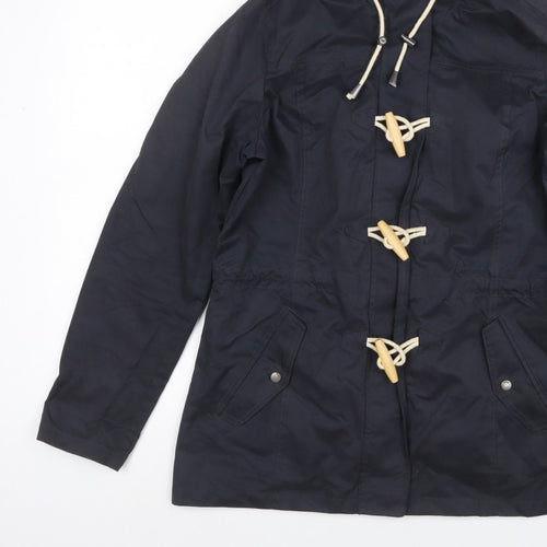 Fat Face Women’s Navy Blue UK 12 Hooded Parka Toggle Coat