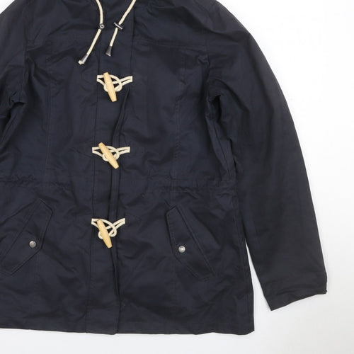 Fat Face Women’s Navy Blue UK 12 Hooded Parka Toggle Coat