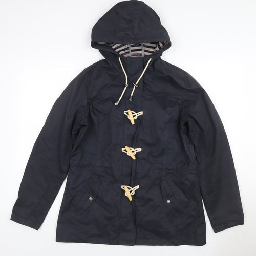 Fat Face Women’s Navy Blue UK 12 Hooded Parka Toggle Coat