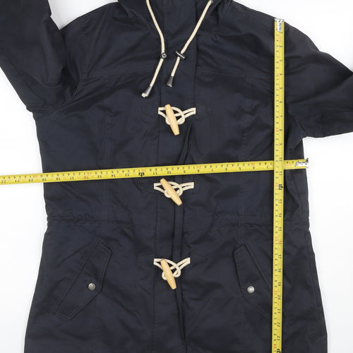 Fat Face Women’s Navy Blue UK 12 Hooded Parka Toggle Coat