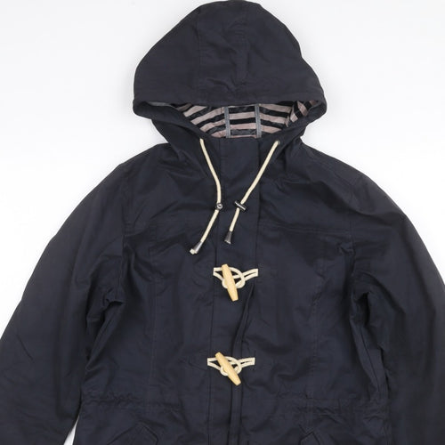 Fat Face Women’s Navy Blue UK 12 Hooded Parka Toggle Coat