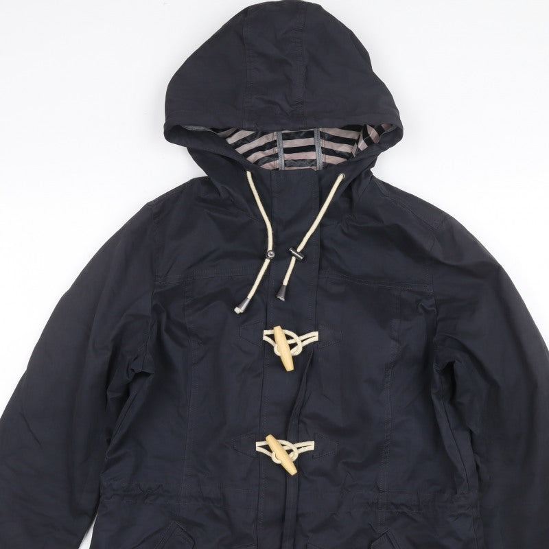 Fat Face Women’s Navy Blue UK 12 Hooded Parka Toggle Coat