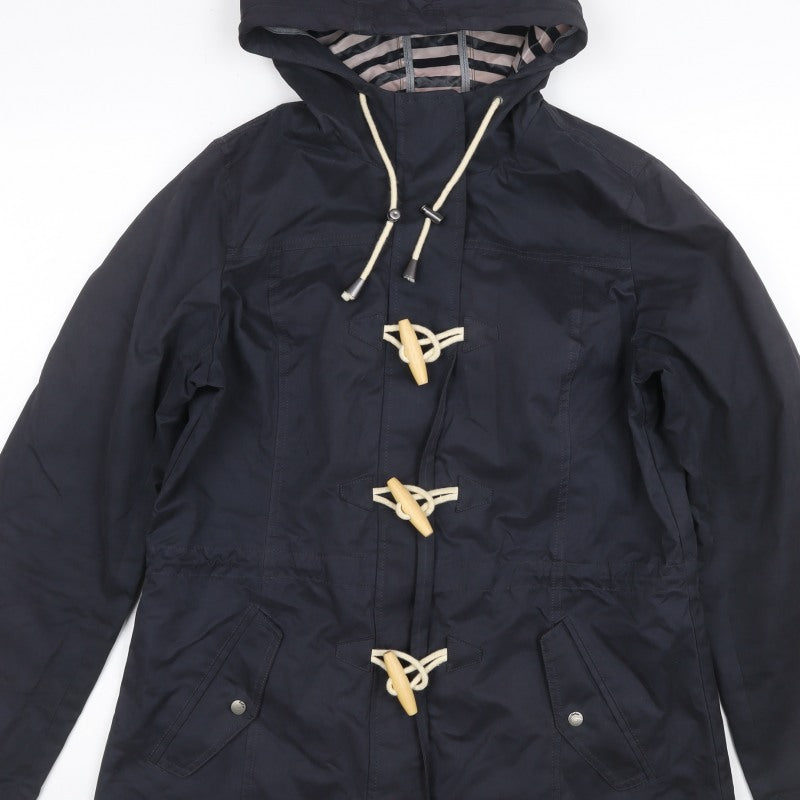 Fat Face Women’s Navy Blue UK 12 Hooded Parka Toggle Coat