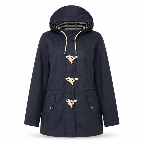 Fat Face Women’s Navy Blue UK 12 Hooded Parka Toggle Coat