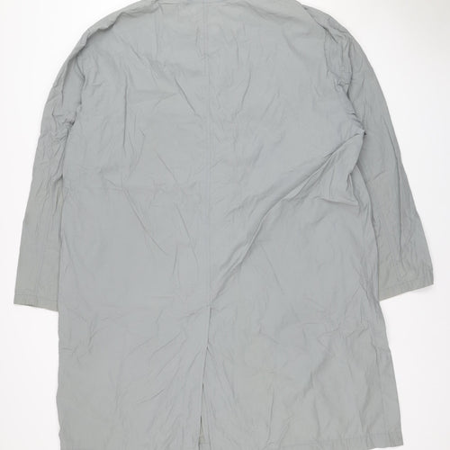 Danimac Women Grey L Long Trench Rain Coat Polyamide Collared Pockets