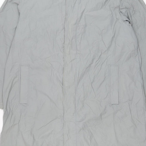 Danimac Women Grey L Long Trench Rain Coat Polyamide Collared Pockets