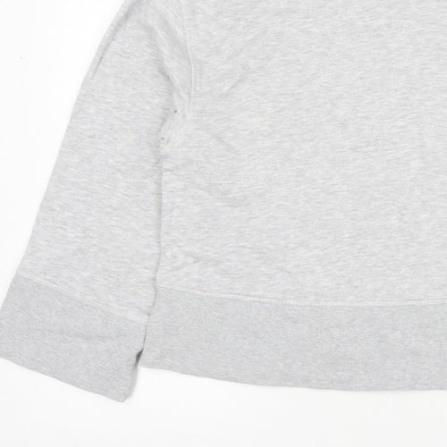 H&M Women’s Grey M Pullover Crew Neck Cotton Blend Sweatshirt
