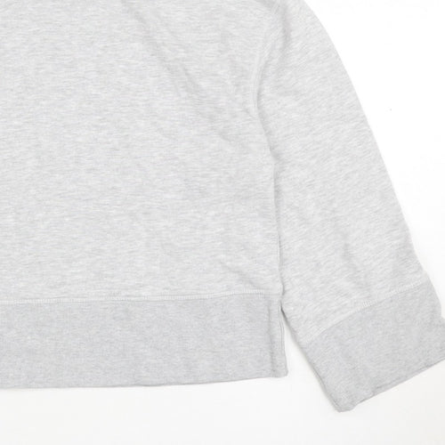 H&M Women’s Grey M Pullover Crew Neck Cotton Blend Sweatshirt