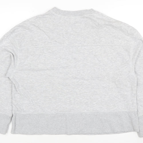 H&M Women’s Grey M Pullover Crew Neck Cotton Blend Sweatshirt