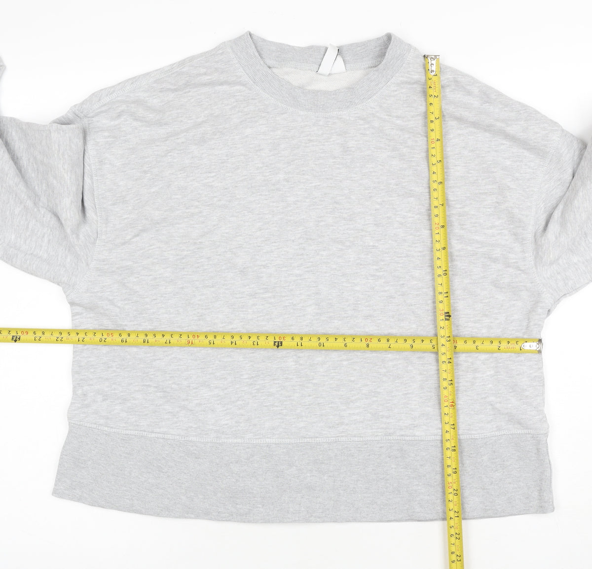 H&M Women’s Grey M Pullover Crew Neck Cotton Blend Sweatshirt