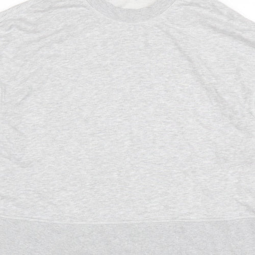 H&M Women’s Grey M Pullover Crew Neck Cotton Blend Sweatshirt