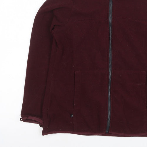 Forclaz Women’s Burgundy UK 10 Fleece Full Zip Jacket Pockets
