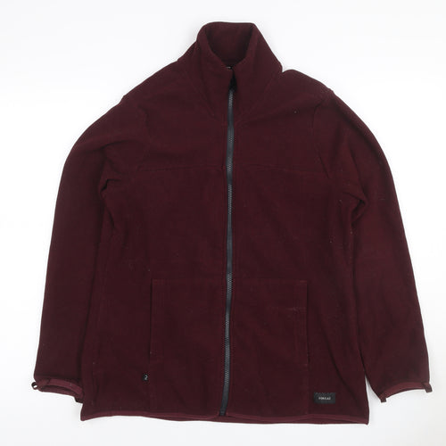 Forclaz Women’s Burgundy UK 10 Fleece Full Zip Jacket Pockets