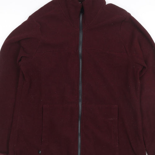 Forclaz Women’s Burgundy UK 10 Fleece Full Zip Jacket Pockets