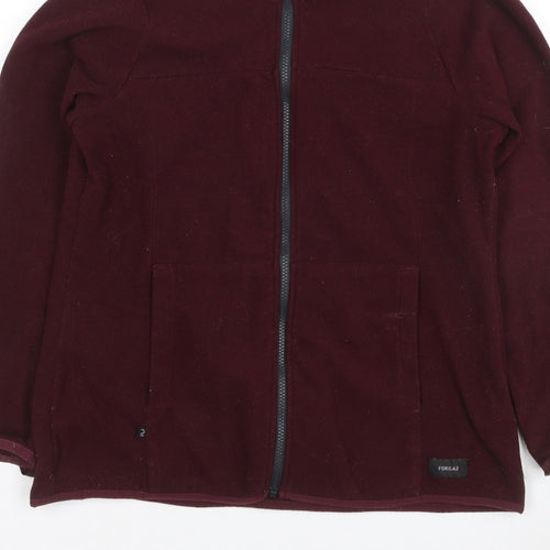 Forclaz Women’s Burgundy UK 10 Fleece Full Zip Jacket Pockets
