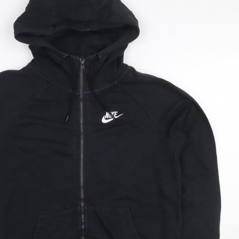 Nike Women’s Black XS Full Zip Hooded Fleece Logo Hoodie