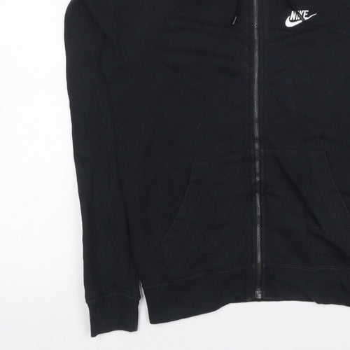 Nike Women’s Black XS Full Zip Hooded Fleece Logo Hoodie