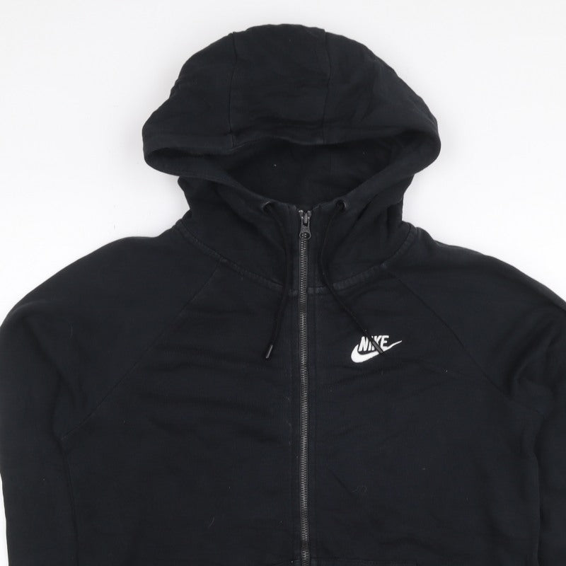 Nike Women’s Black XS Full Zip Hooded Fleece Logo Hoodie