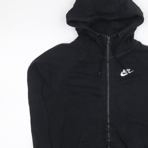 Nike Women’s Black XS Full Zip Hooded Fleece Logo Hoodie