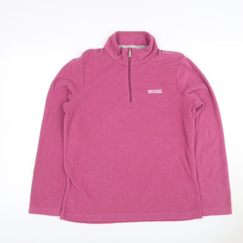 Regatta Teens Pink UK 12 1/4 Zip Fleece Sweatshirt