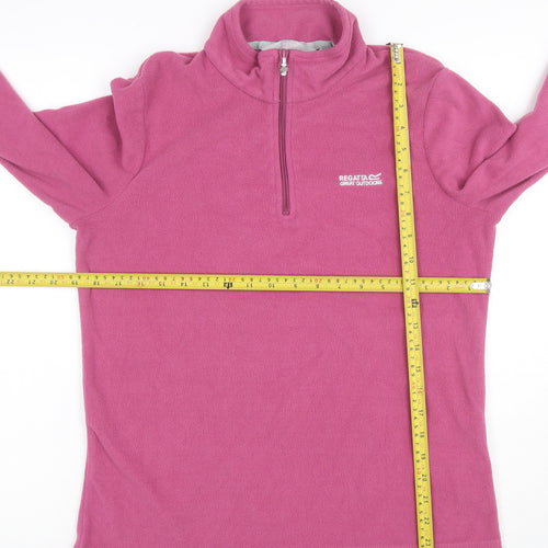 Regatta Teens Pink UK 12 1/4 Zip Fleece Sweatshirt