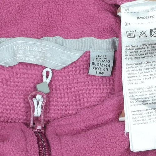 Regatta Teens Pink UK 12 1/4 Zip Fleece Sweatshirt