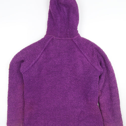 Weird Fish Women’s Purple Hooded Fleece Jacket Size M Full Zip