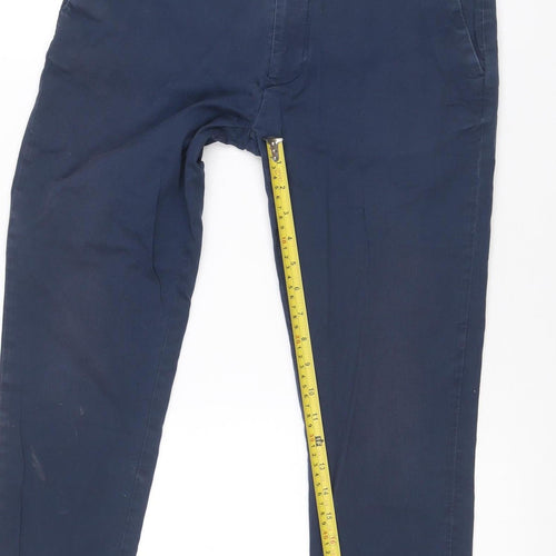 Jack Wills Women’s Blue Slim Tapered Chino Trousers UK 10 28W 26L