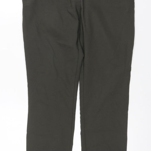 H&M Women’s Black UK 12 Straight Leg Elastic Waist Dress Trousers