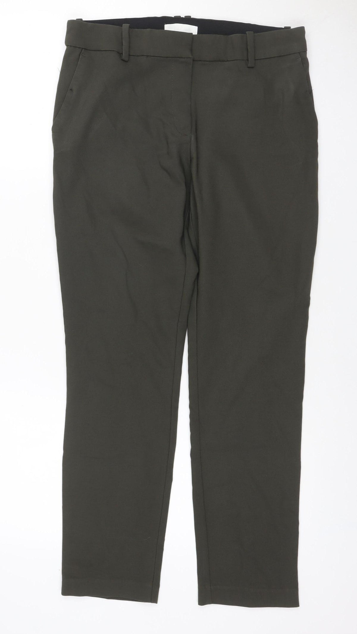 H&M Women’s Black UK 12 Straight Leg Elastic Waist Dress Trousers