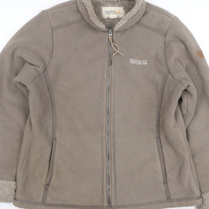Regatta Women’s Brown Size 12 Fleece Sherpa Lined Full Zip Jacket