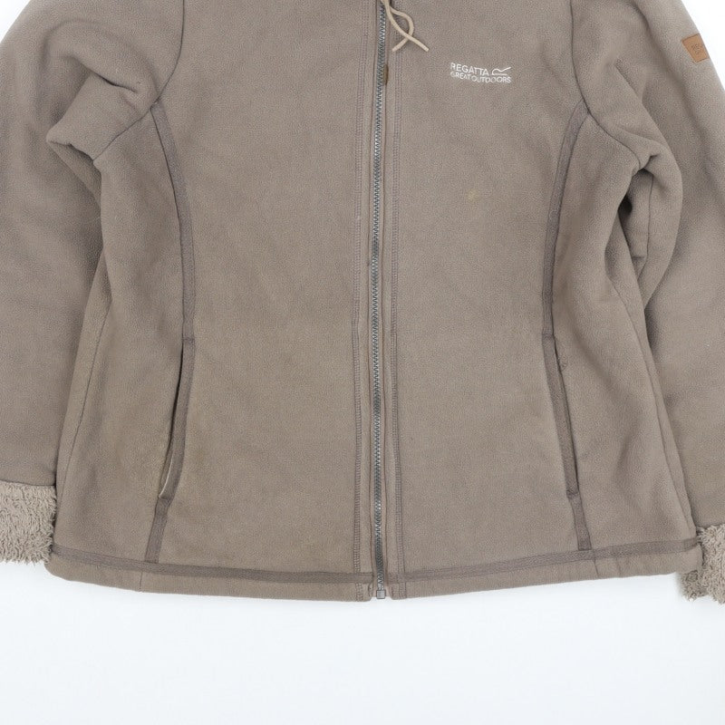 Regatta Women’s Brown Size 12 Fleece Sherpa Lined Full Zip Jacket