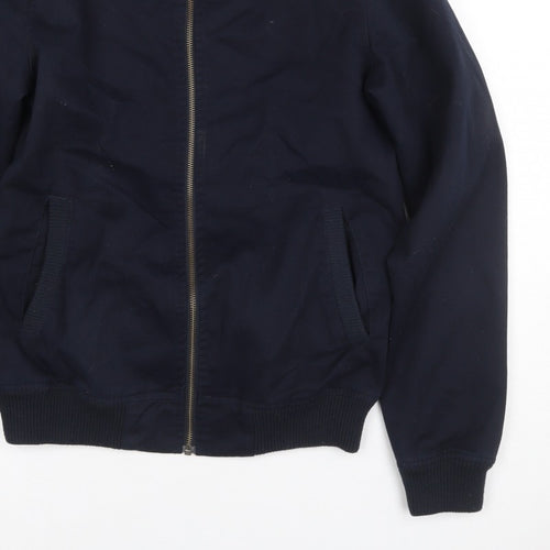 ASOS Men’s Blue S Bomber Jacket Full Zip Lined Casual