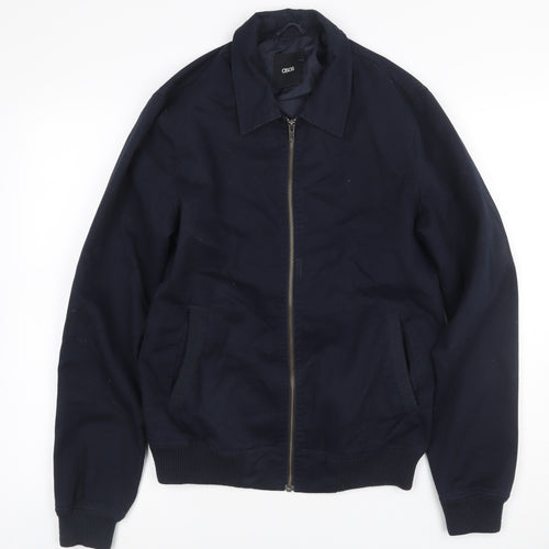 ASOS Men’s Blue S Bomber Jacket Full Zip Lined Casual