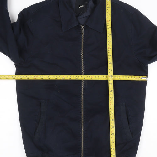 ASOS Men’s Blue S Bomber Jacket Full Zip Lined Casual